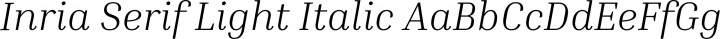 Inria Serif Light Italic free font
