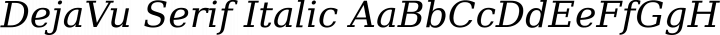 DejaVu Serif Italic free font