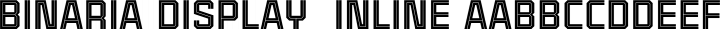 Binaria Display  Inline free font